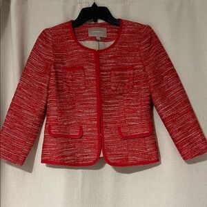 Banana Republic Red Tweed Blazer